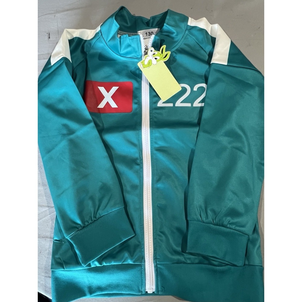 X 222 Children's Jacket Teal Zip‎ Up Size 130